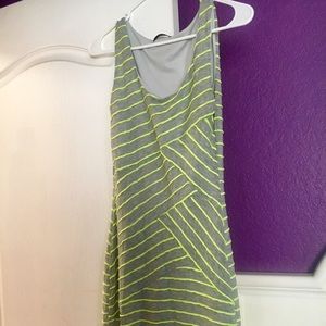 Gray with neon stripes dress